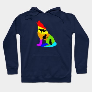 Colorful wolf Hoodie